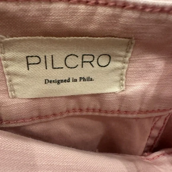 Anthropologie Pilcro Pink Ankle Cropped Pants-size 27 - Picture 5 of 9